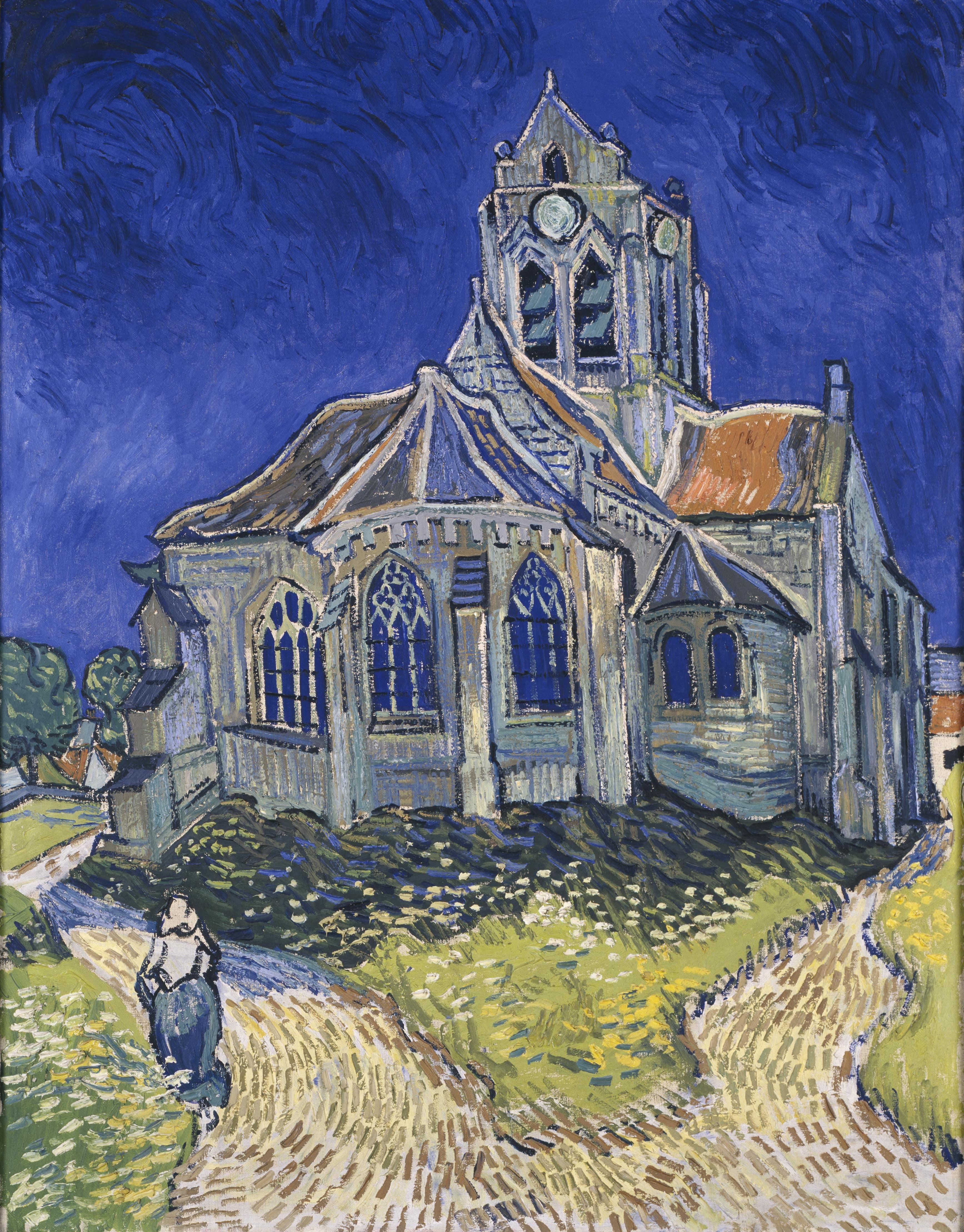 02. Van Gogh L'eglise D'auvers Sur Oise Min